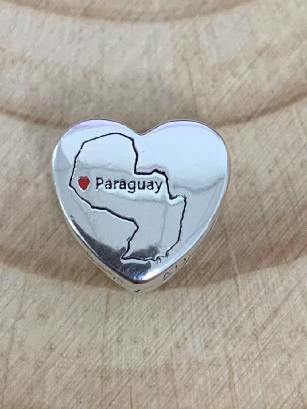 Pandora Paraguay Exclusive Travel Heart Charm Pendant, S925 Silver Jewelry